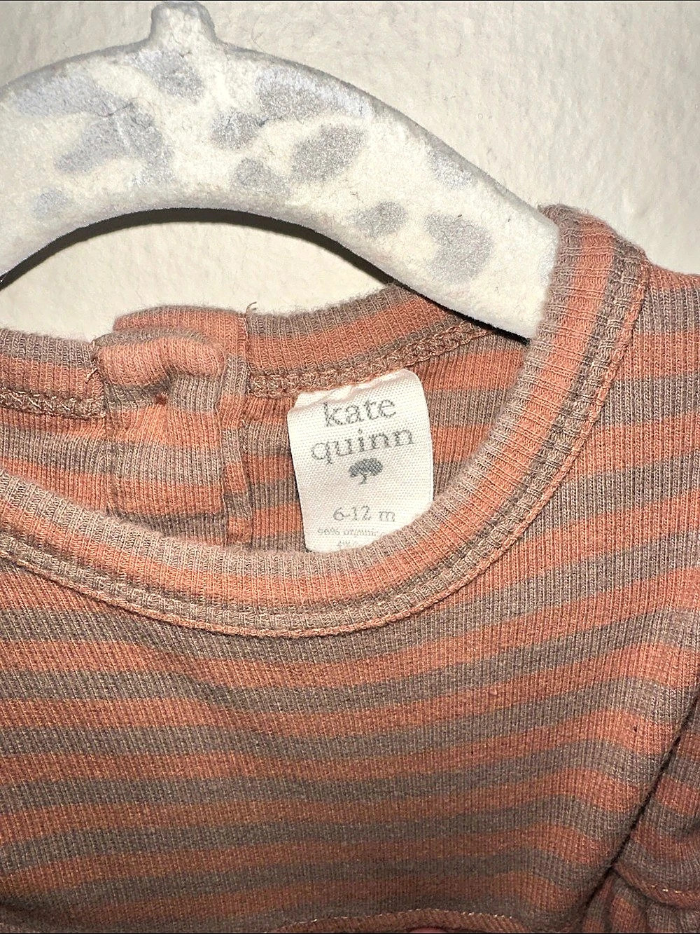 Kate Quinn Long Sleeve Ruffle Dress Baby Striped Dress 6-12M - Picture 3 of 3